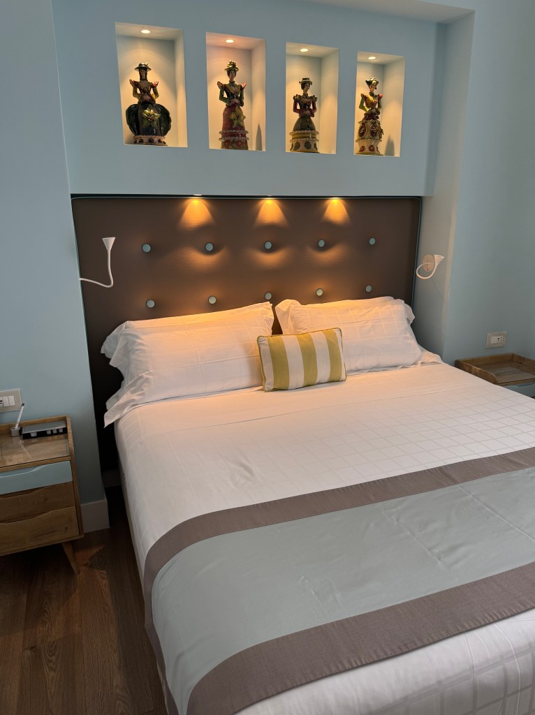 a beautiful room with a view and large balcony - LOVE my heated towel par!